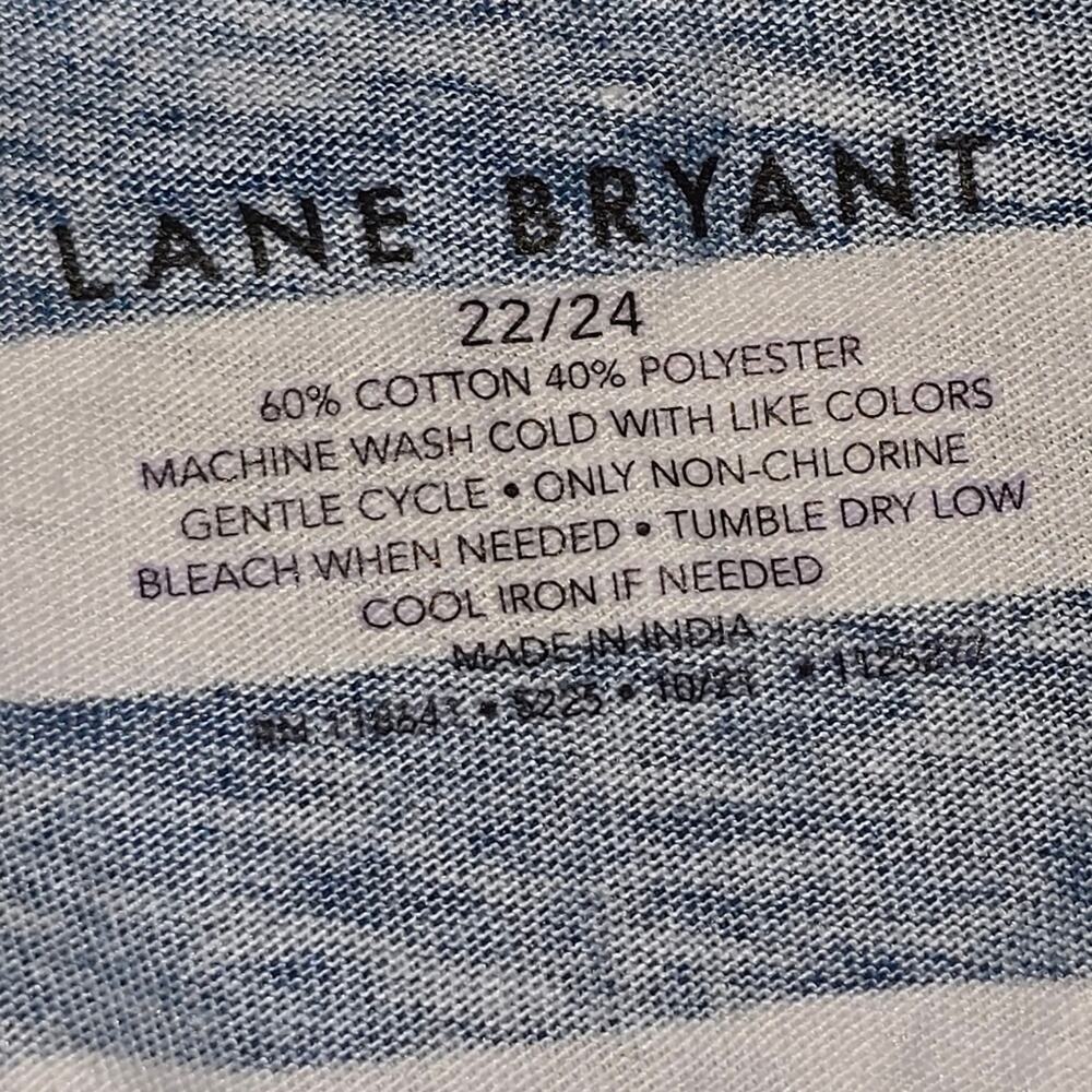 Lane Bryant Navy and White Striped Women's Top Size 22 24 3X - Picture 6 of 6